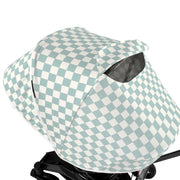 Stroller Canopy in Checkered Surf Spray